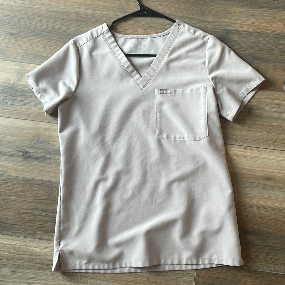 Figs Slate Grey Scrub top Catrina one pocket